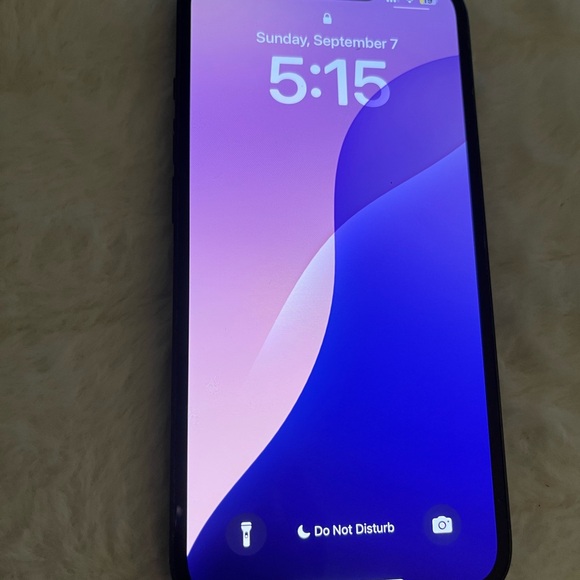 Black Smartphone with Purple Display